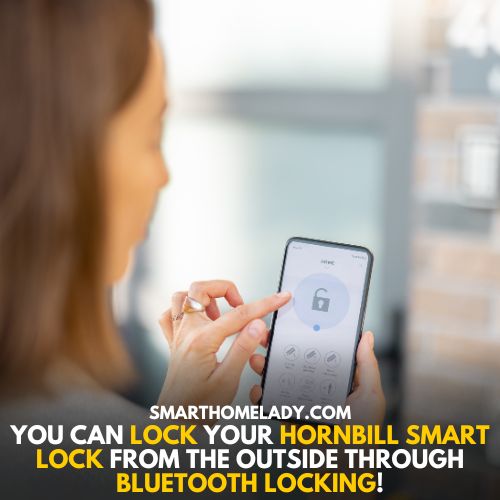 How to Lock A Hornbill smart lock from outside through bluetooth locking