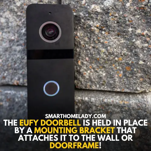 Mounting brackets keeps eufy doorbell at place