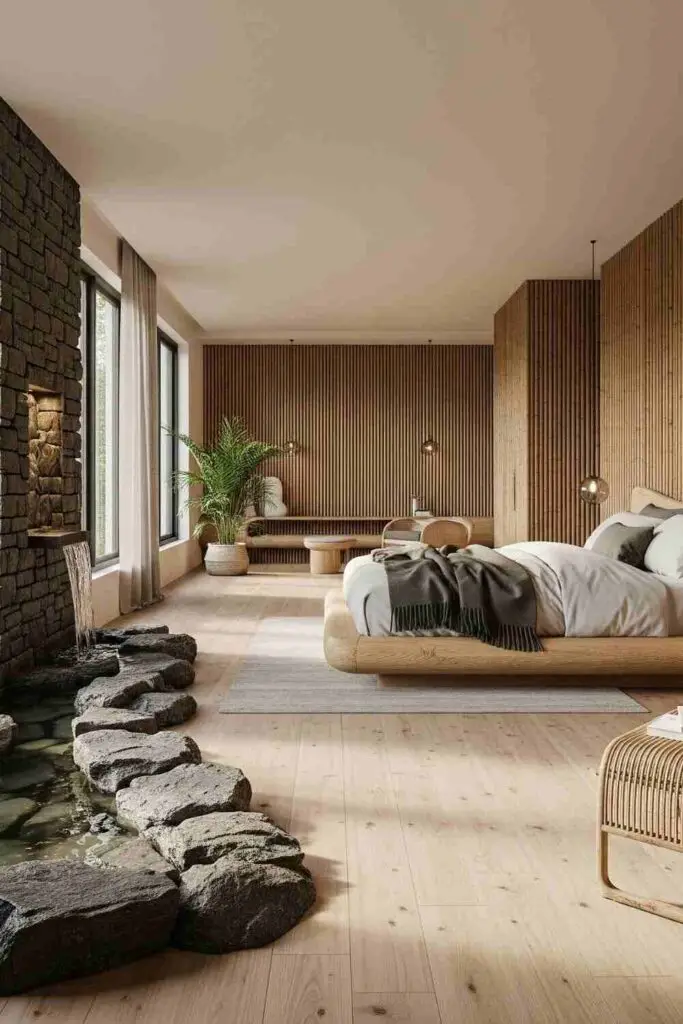 Fountain in bedroom for deep sleep - bedroom decor