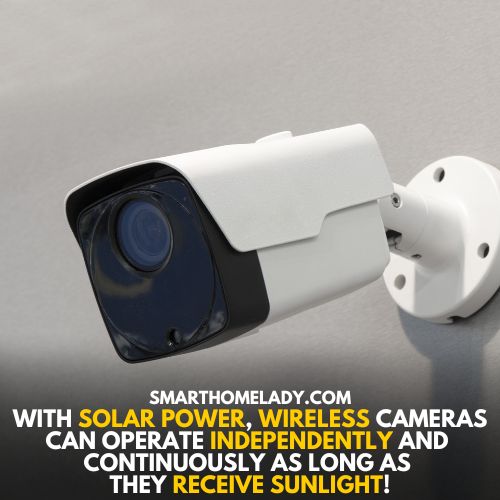 Solar powered wireless security camera are powered by sunlight