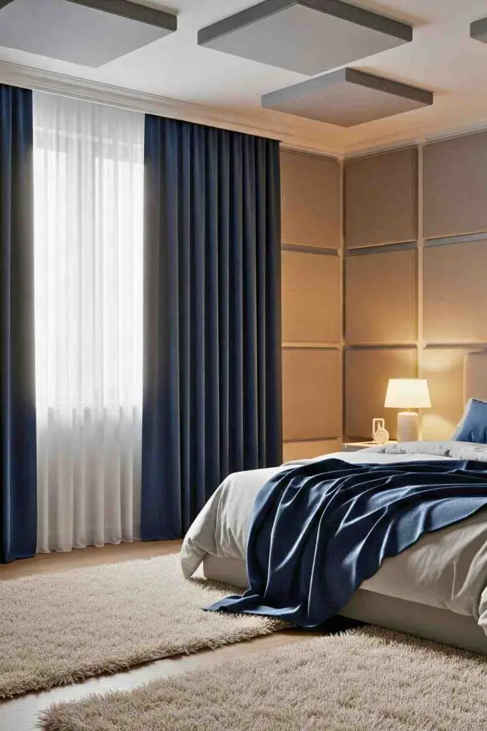 Acoustic sound proof bedroom decor ideas