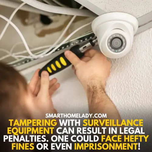 tampering is illegal - is it illegal to tamper with security cameras