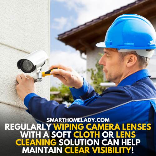 Wiping of camera lens - how to stop security camera lens from fogging up