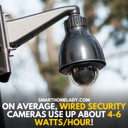 Wired security cameras use less electricity