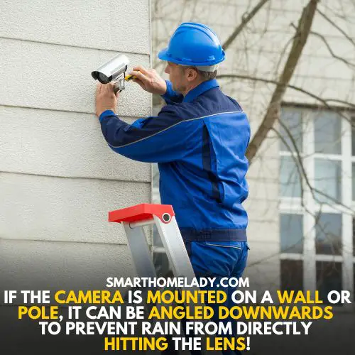 Positioning of Cameras to protect from rain