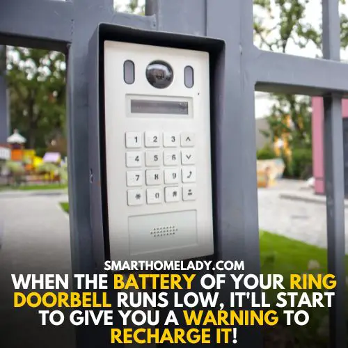 Low battery can keep ring doorbell offline at night