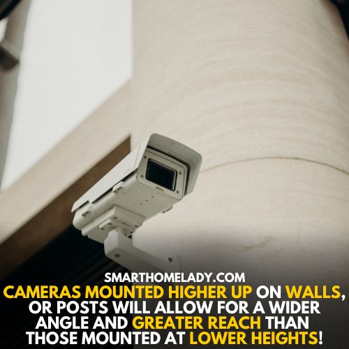 Camera height determines how far a security camera can see