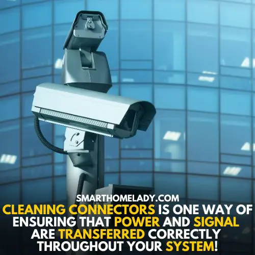 Clean your connectors if cctv camera showing black screen