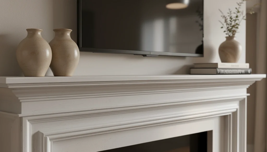 fireplace mantle decor with tv featured decor image