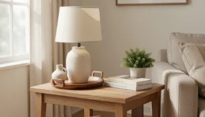 side table decor living room with lamp featured decor image