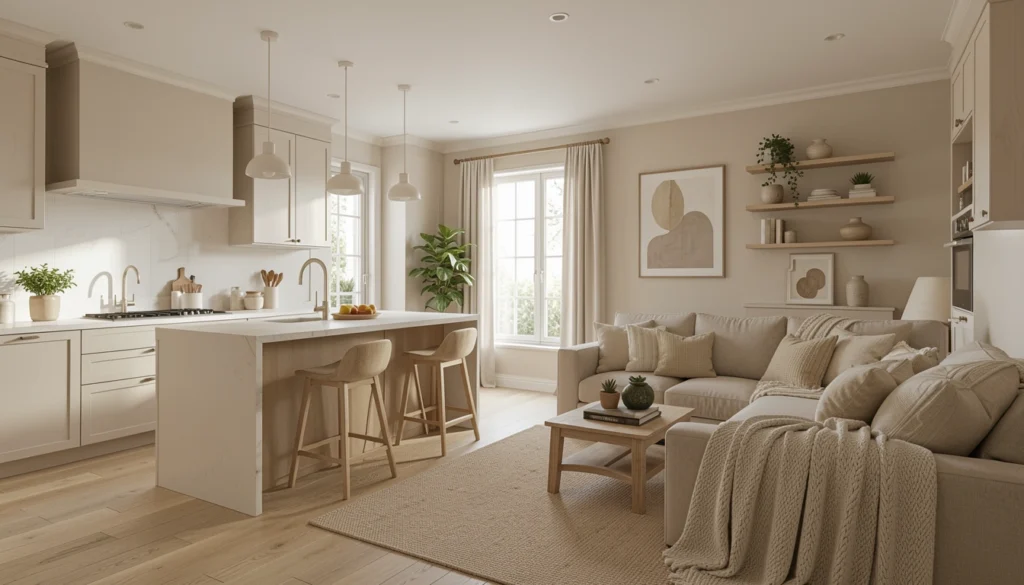 kitchen and living room combo colors featured home decor image