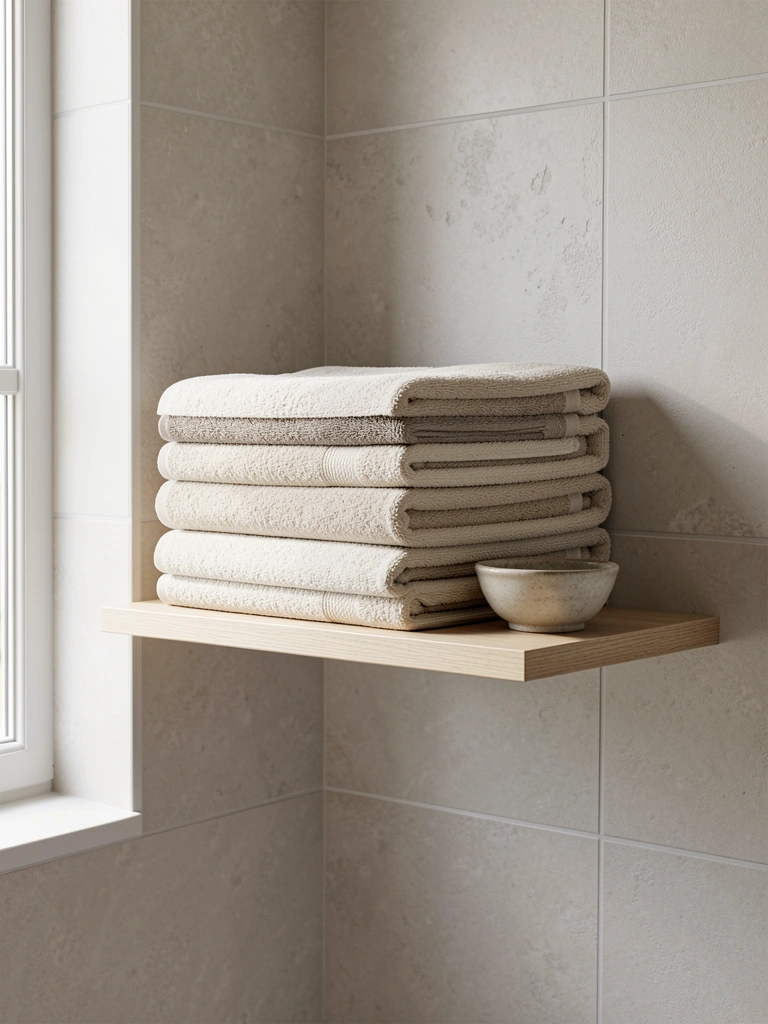 bathroom shelf decor ideas styled decor idea