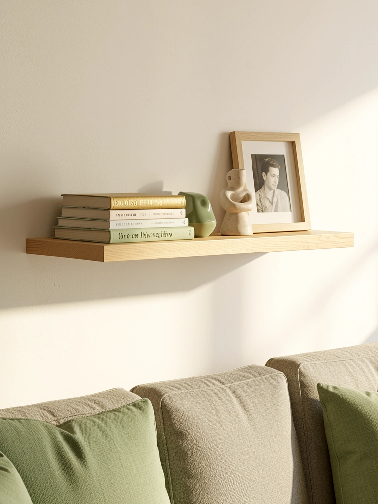 shelf decor living room wall shelves styled decor idea