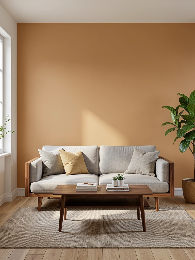 beige living room walls styled decor idea