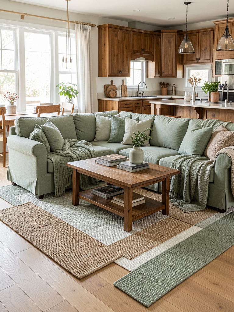 kitchen and living room combo apartment styled home decor idea