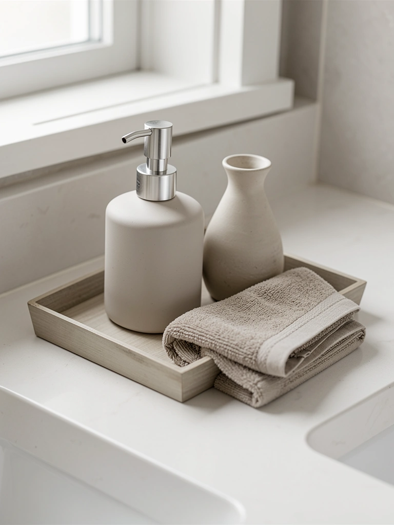 bathroom sink decor countertops styled decor idea