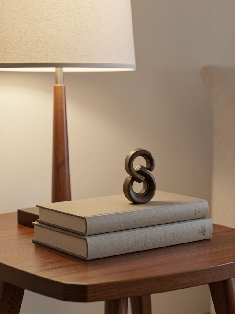 side table decor living room with lamp realistic room decor detail
