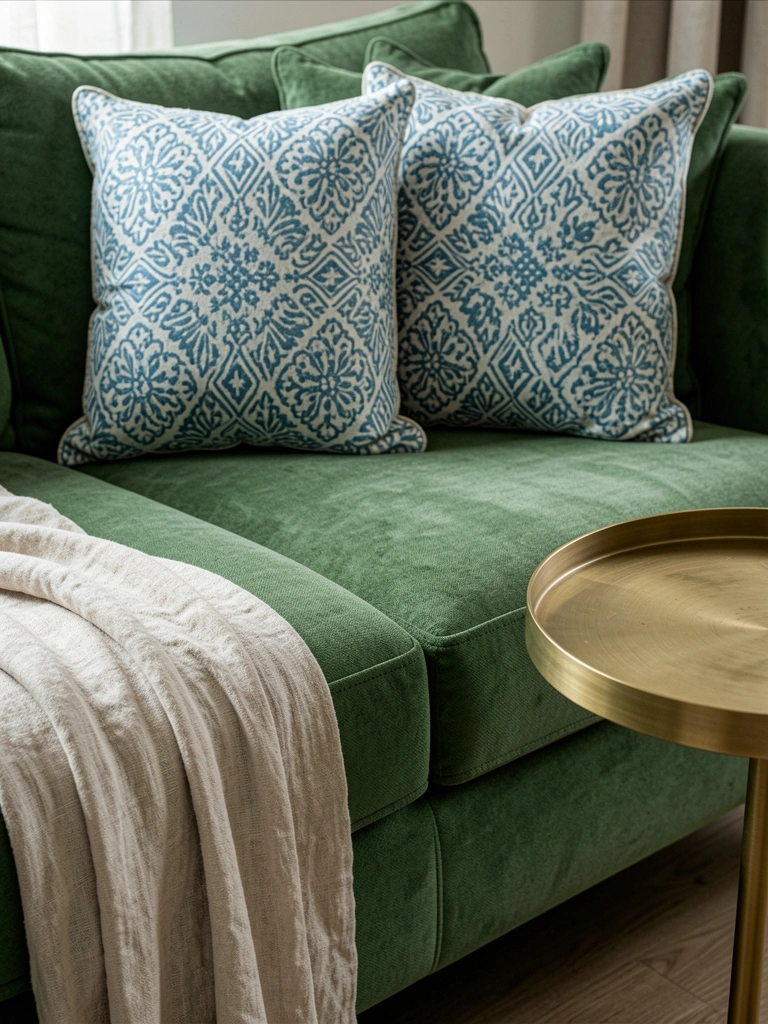 green sofa living room colour schemes realistic room decor detail