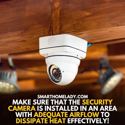 overheating can lead to clicking noise in security cameras