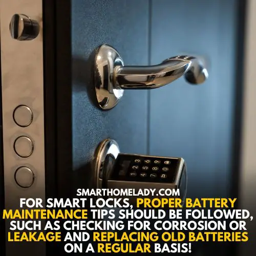 Battery maintenance of smart door locks is necessary