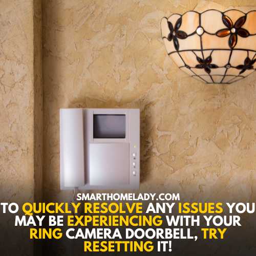 Resetting of ring doorbell for blue light