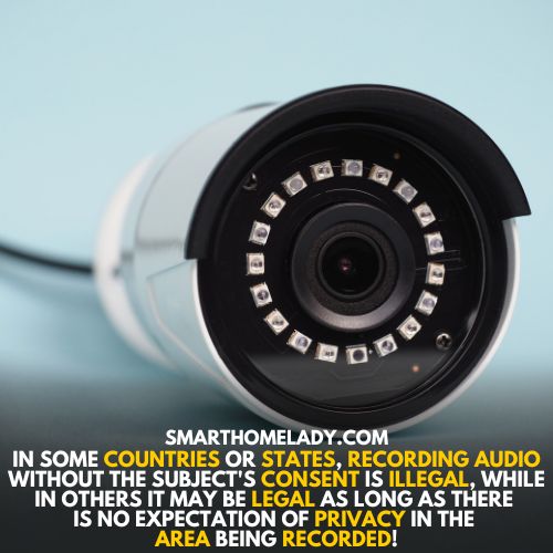 Legality to record audio from security cameras