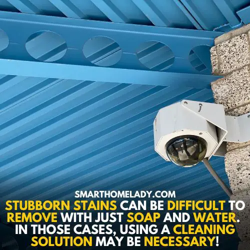 Clean stubborn stain - how to clean dome security cameras