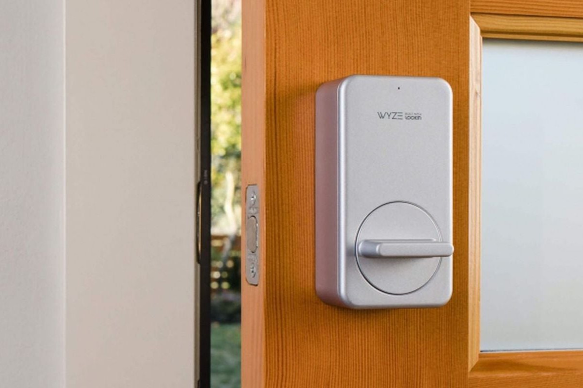 Wyze Lock smart lock on door